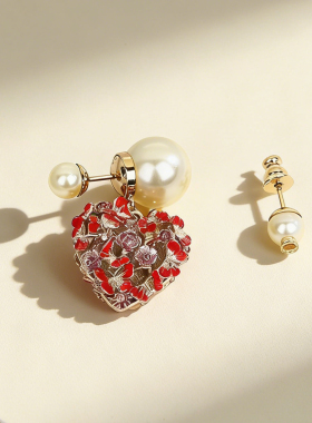 高版本红色新年节日项链耳饰