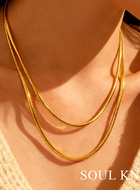 八角蛇爆闪不掉色骨链