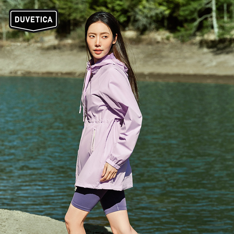 DUVETICA 春夏女士户外中长款防泼水收腰软壳夹克VDWJ30241,淘宝优惠券,粉丝福利购,淘宝优惠卷