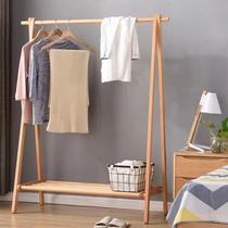 Solid Wood Hanger Floor Easy Modern Hanghanger Easy Drying Clothes Rack Beech Wood Domestic Bedroom Underwear Cap Rack