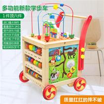 Toddler Scooter Trolley Baby Learn Walking Walkway Car O Type Leg Wooden Toy Car