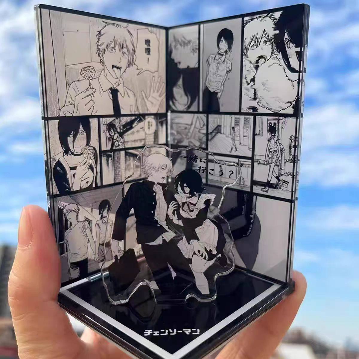 台湾电锯人电影蕾塞周边亚克力色纸海报场景立牌高颜值摆件收藏,淘宝优惠券,粉丝福利购,淘宝优惠卷