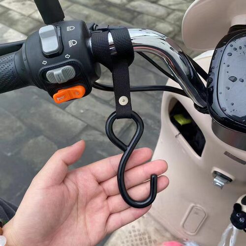 户外实心钢电动车挂钩通用电瓶车自行车摩托车挂物头盔钩外卖钩 - 图3