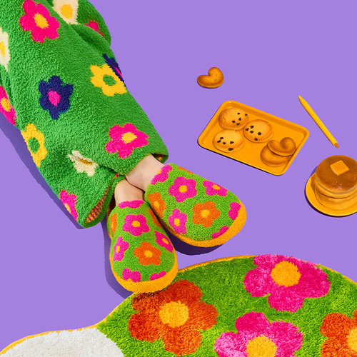 wigglewiggle秋冬羊羔绒拖鞋室内家用防滑保暖厚底毛毛拖鞋加绒女 - 图1