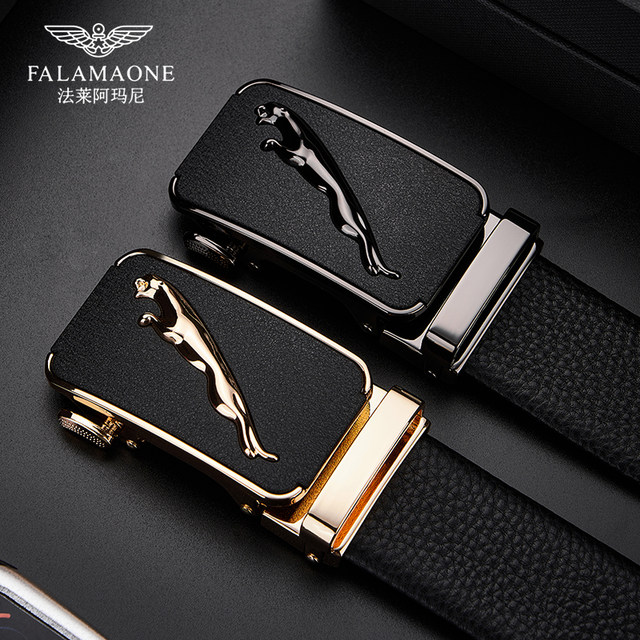 Falai Armani belt men's automatic buckle leather belt