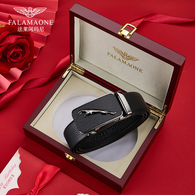 Falai Armani belt men's automatic buckle leather belt