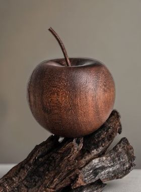苹果扩香木室内持久高级摆件