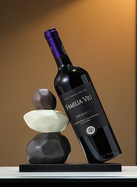 时来运转红酒架摆件轻奢高档客厅酒柜红酒托装饰高级感创意置物架