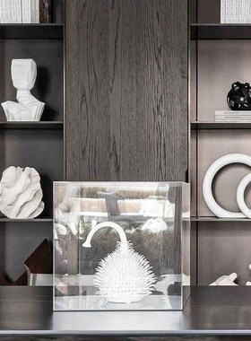 现代北欧简约白色陶瓷毛梨创意艺术品板房间客厅卧室家居饰品摆件