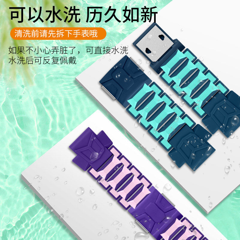 适用小天才儿童手表Q1C表带磁吸闪扣电话手表Q1R/D1S腕带樱紫色湖绿色W2027AC男女学生加长手链保护壳钢化膜,淘宝优惠券,粉丝福利购,淘宝优惠卷
