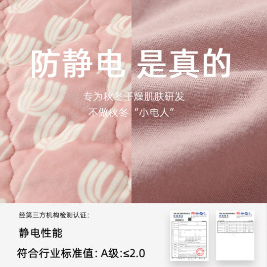 New winter quilted women's long-sleeved pajamas set