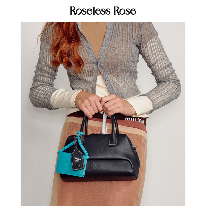 【新年礼物】RoselessRose波士顿包小众保龄球包女手提斜挎包小众,淘宝优惠券,粉丝福利购,淘宝优惠卷
