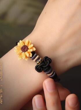 五台山上岸一举夺魁手中高考金榜题名手绳编织文昌结可穿珠红绳