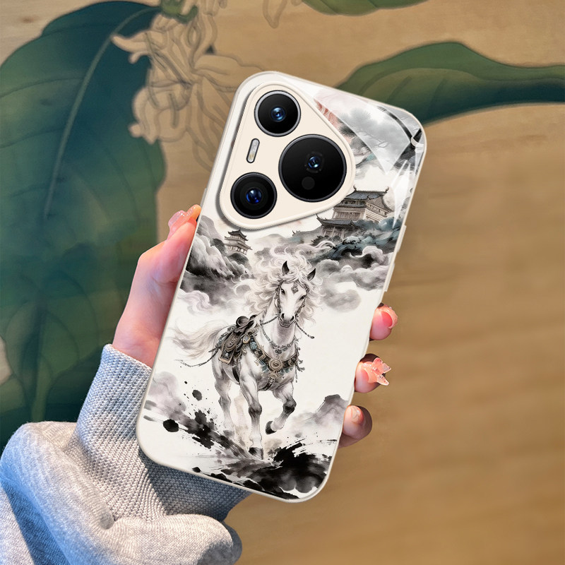 国风墨染马手机壳适用华为pura80马年pura70pro+本命年p60新年50新中式40新款ultra中国风30国潮创意男生玻璃,淘宝优惠券,粉丝福利购,淘宝优惠卷