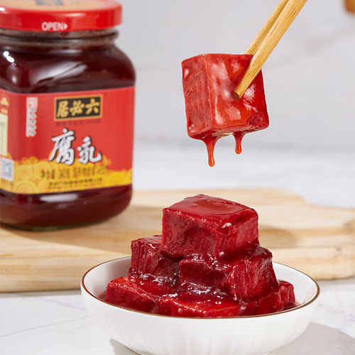 中华老字号六必居大块红腐乳340g火锅红方霉豆腐酱早餐下饭菜 - 图2