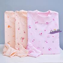 Autumn clothes single one-piece blouse ladies semi-high collar warm autumn and winter pure cotton underwear for elderly autumn pants suit cotton sweatshirt