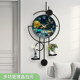 Silent metal wall clock with glass cover
