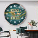 New silent wall clock for home school classroom living room bedroom punch-free light luxury electronic clock dual calendar clock