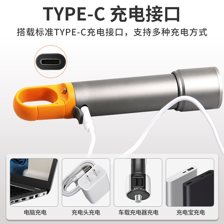 新款强光手电筒充电变焦远射超亮小型迷你便携家用户外耐用露营灯