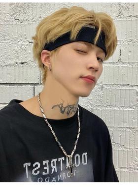 原创设计国潮饰品重工十字架小众拼接嘻哈配饰可调节项链