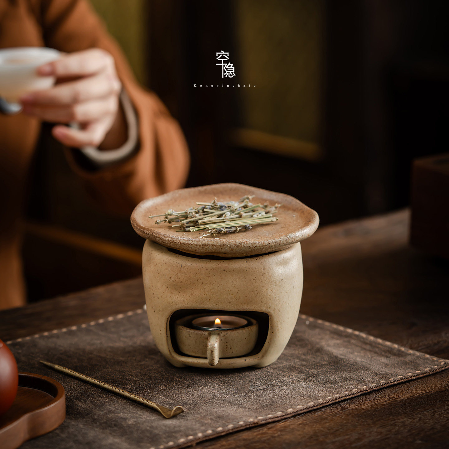 空隐复古陶瓷加热煮茶炉香薰炉家用茶艺炉子香料燃烧器蜡烛加热器,淘宝优惠券,粉丝福利购,淘宝优惠卷