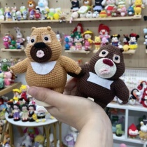 Small Doll Knit Diy Hand Woven Gift Finished live room Electionless Gift Wool woven by hand