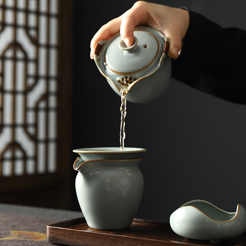 东茗堂汝窑公道杯陶瓷茶具分茶器高档茶海开片大容量泡茶功夫茶杯,淘宝优惠券,粉丝福利购,淘宝优惠卷