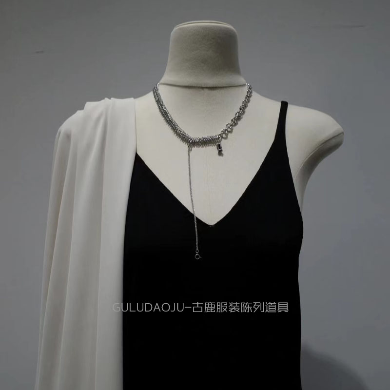 模特展示架婚纱平肩扁身半身人台服装店橱窗假人女模特架子展示架