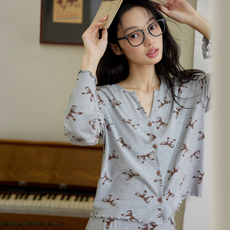 睡衣女套装春秋装2025新款春秋季高级感网红可外穿长袖长裤家居服,淘宝优惠券,粉丝福利购,淘宝优惠卷