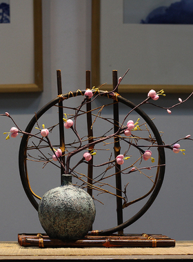 墨钰居陶瓷禅意花瓶装饰摆件