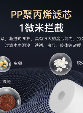 大胖瓶PP绵活性炭通用滤芯前置过滤器10寸20寸大白瓶大蓝瓶饮用水
