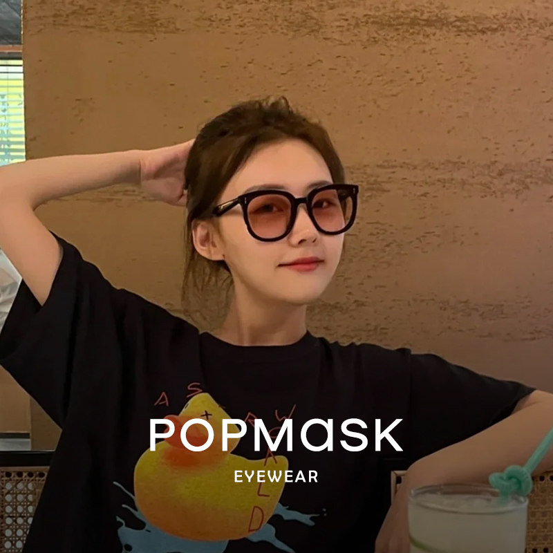 POPMASK墨镜女高级感大脸显瘦防晒太阳镜眼镜潮男女款GM同款rosy-图3