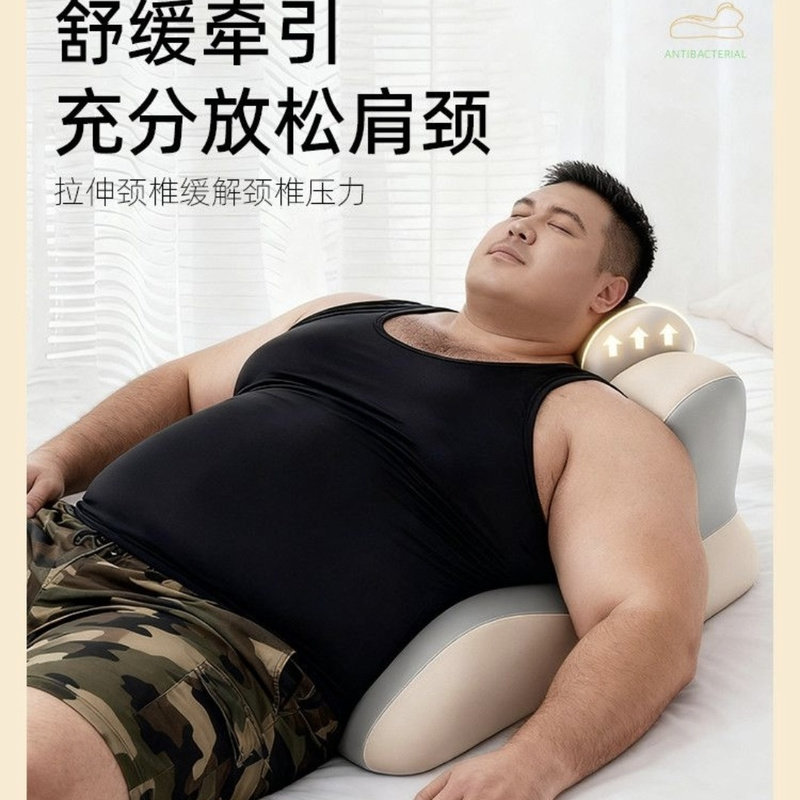 Special bed pillow for overweight and obese, multi-functional prone position memory foam pillow for sleeping on your stomach while playing with your mobile phone