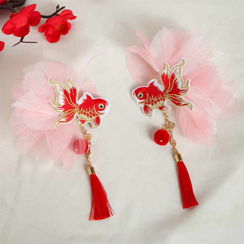 2026马年蝴蝶结发夹会动的小马对夹红色喜庆边夹新年儿童招财发饰,淘宝优惠券,粉丝福利购,淘宝优惠卷