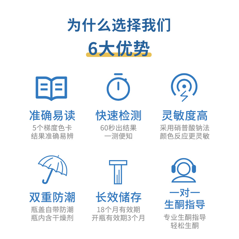 优利特尿酮测纸测脂肪生酮测试纸孕妇尿酮体试纸测酮纸测酮减脂