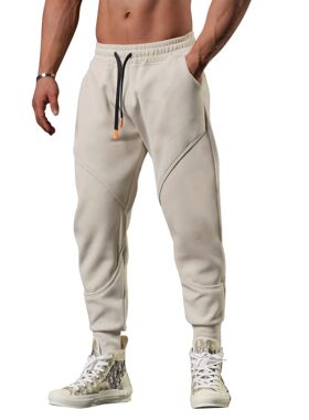 2028 New Men's sports casual trousers winter loose thick out