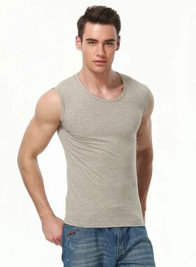 3/1 Pack Men's Cotton Sleeveless Vest Young Men's Wide Shoul