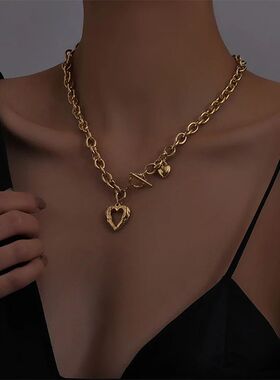 Fashion Heart Stainless Steel Women Pendant Necklaces Luxury
