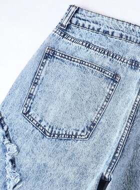 Vintage Jeans Men's Straight Patchwork Streetwear Hip Hop Pa