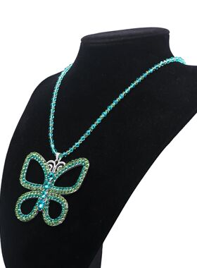 Luxury Party Exaggerated Fashion Big Crystal Butterfly Neckl