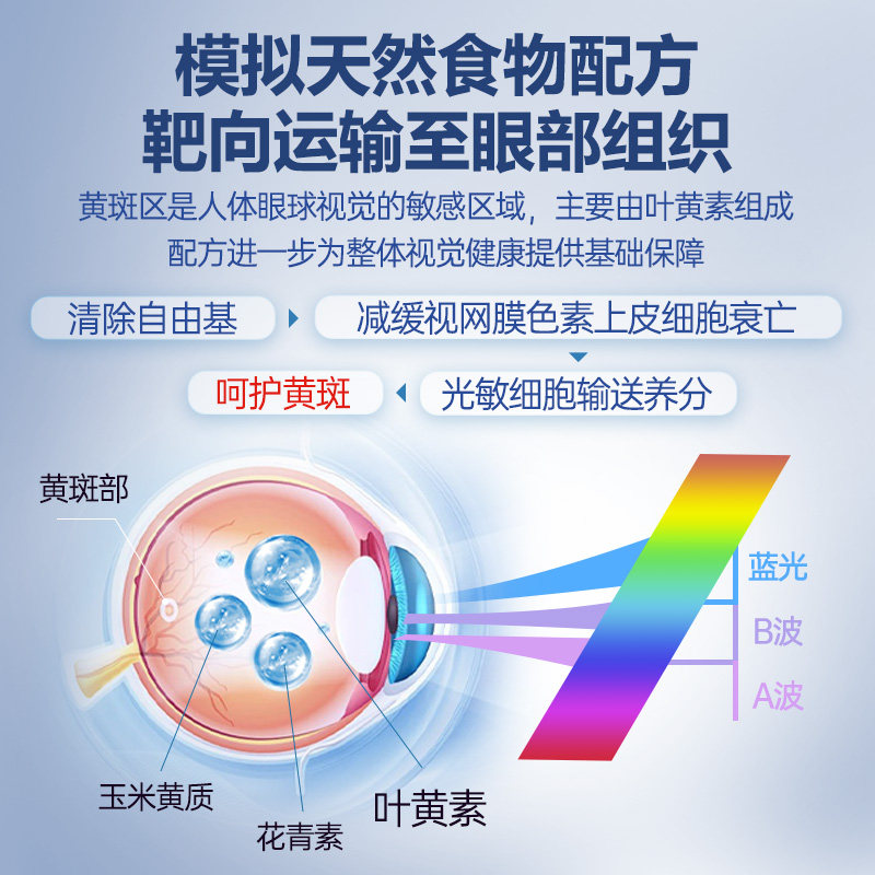 HealthLife海斯康宝护眼精华越橘叶黄素黑加仑学生成人护眼胶囊