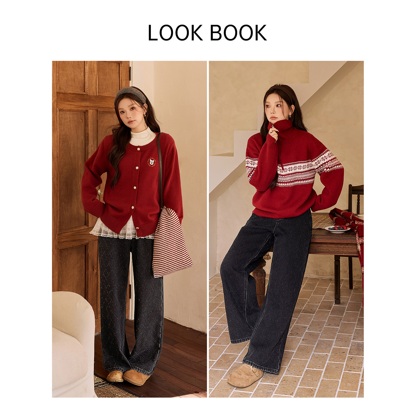 时然大码加绒直筒牛仔裤微胖mm显瘦新款裤子冬款加厚高腰直筒裤,淘宝优惠券,粉丝福利购,淘宝优惠卷