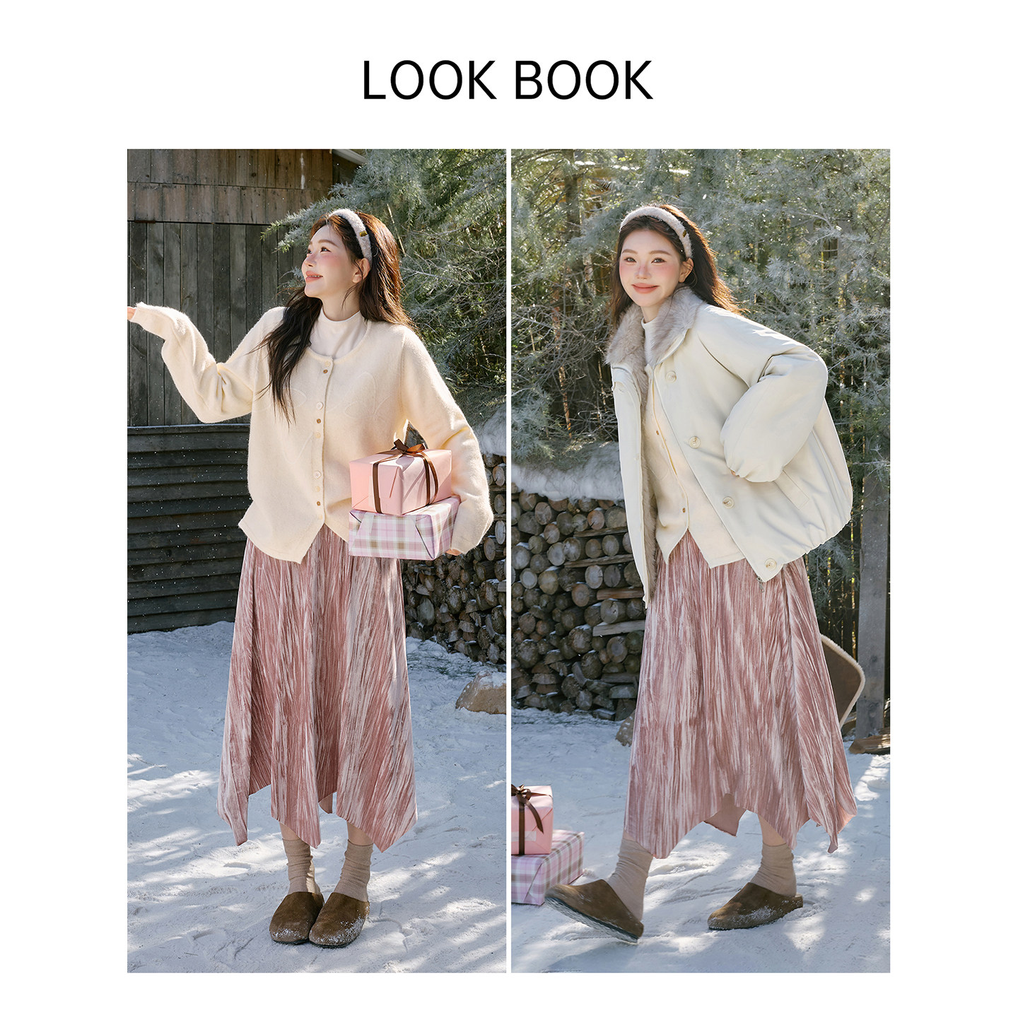 时然大码丝绒半身裙微胖mm冬季加绒裙子韩系女装百褶裙A字裙,淘宝优惠券,粉丝福利购,淘宝优惠卷