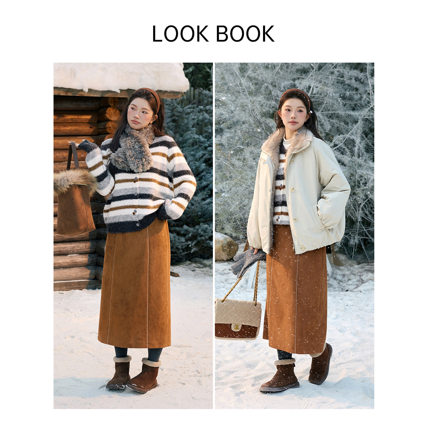 时然大码麂皮半身裙微胖mm冬女装加厚复古休闲半裙高腰通勤A字裙,淘宝优惠券,粉丝福利购,淘宝优惠卷