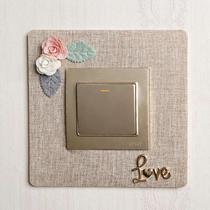 Switch Decoration Wall Patch Protective Sheath Cloth Art Light Switch Socket Dust Cover Border Cover Wall Light Switch Protection Patch