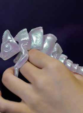 蜥蜴变色龙摆件潮玩手办3D模型