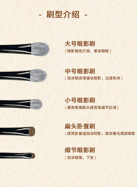 音禾动物毛眼部化妆刷五件套