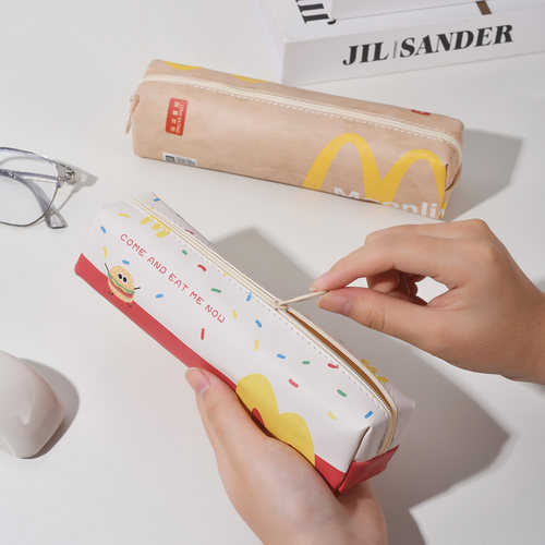 「M记麦麦」麦门可爱创意文具学生笔盒学习收纳包小众笔袋铅笔盒 - 图1