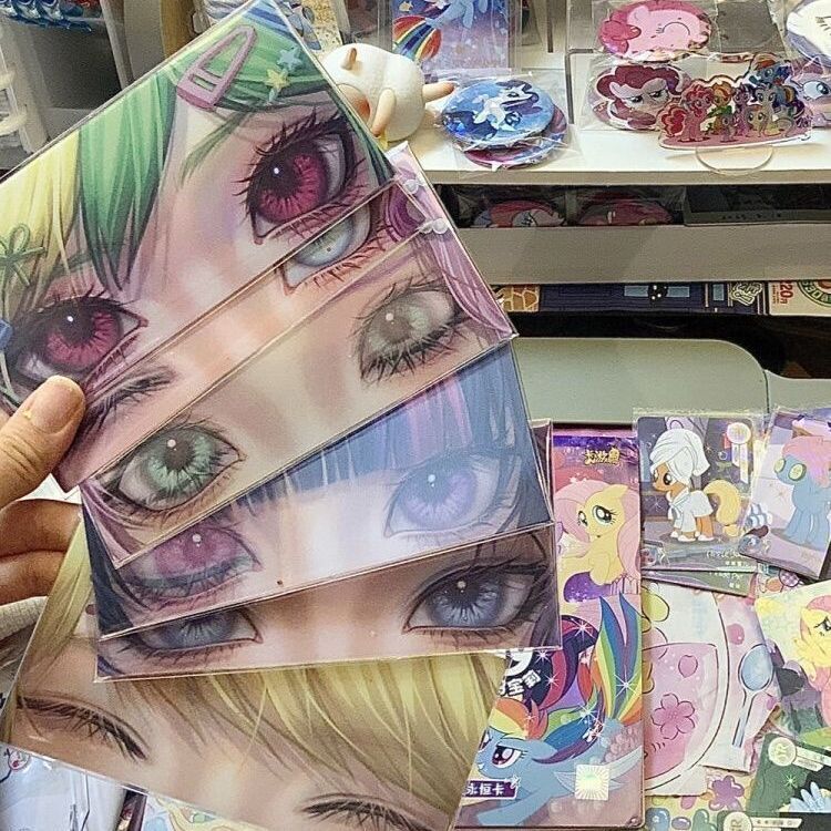 超美光栅同款小马宝莉眼睛条光栅卡2变高颜值碧琪柔柔周边小20*7 - 图3