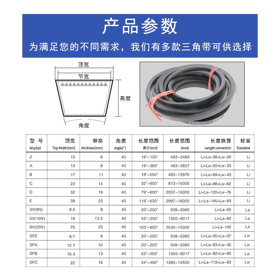 三力士三角带C型c2311/2200/2210/2235/2240/2250/2261/2286/2300-图2